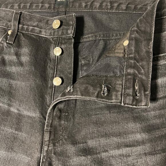 NWT Womens Edwin High Rise Ripped Distressed Black Jeans,100% Cotton,SZ 34 - Picture 8 of 12